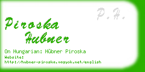 piroska hubner business card